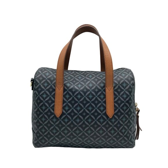 Fossil Blue Blue Leather Sydney Convertible Satchel - Picture 1 of 11